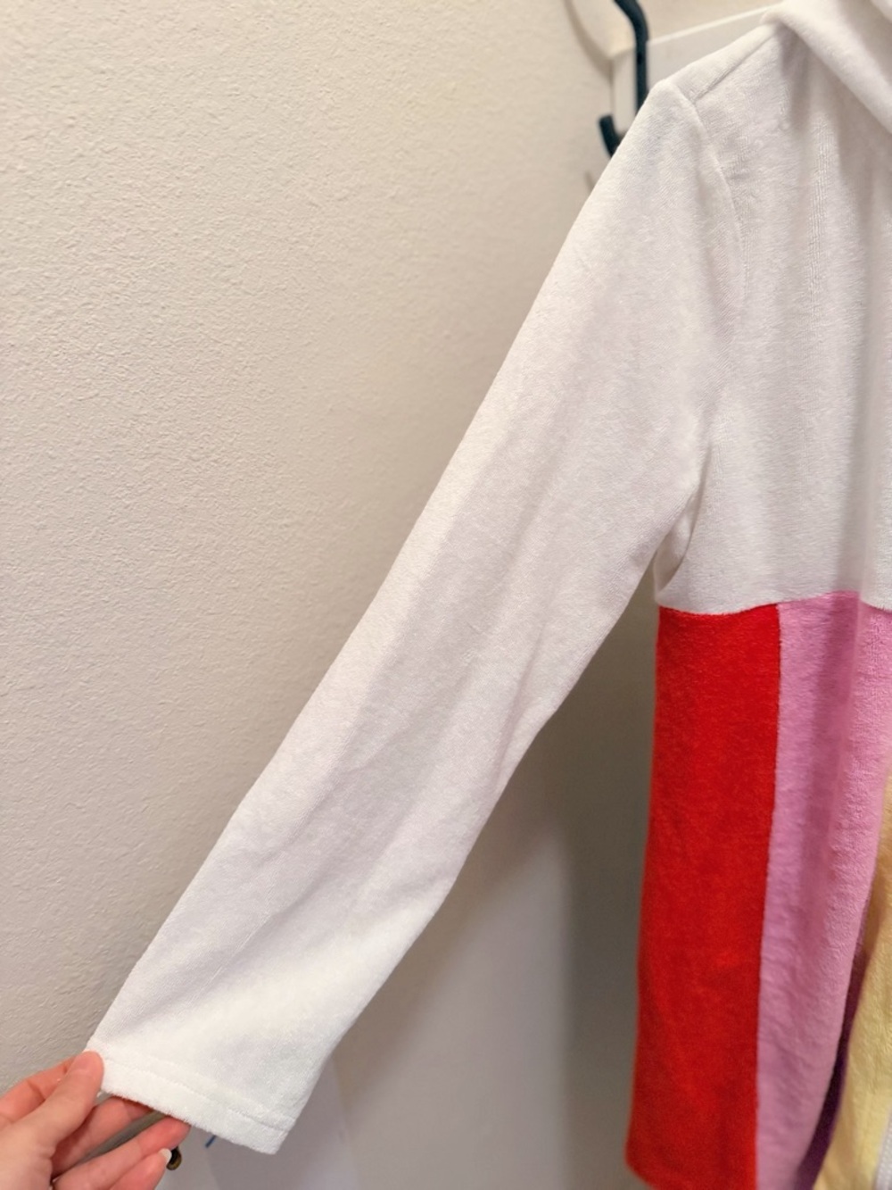 Hanna Andersson Cream Hooded Zip Robe with Rainbow Stripe Skirt - Picture 7 of 12
